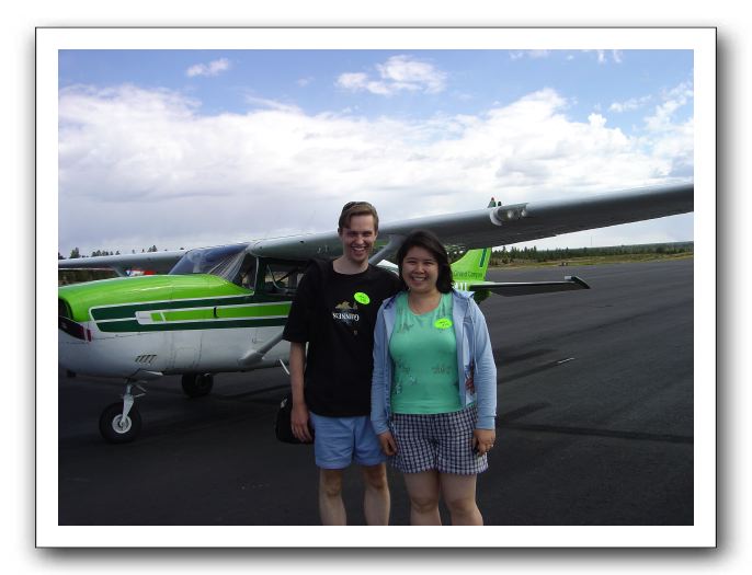 About to fly over the Grand Canyon