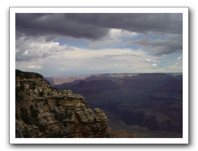 Dark clouds over the Grand Canyon