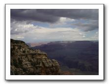 Dark clouds over the Grand Canyon