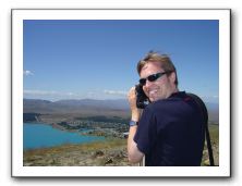 Ben taking photo on Mt John